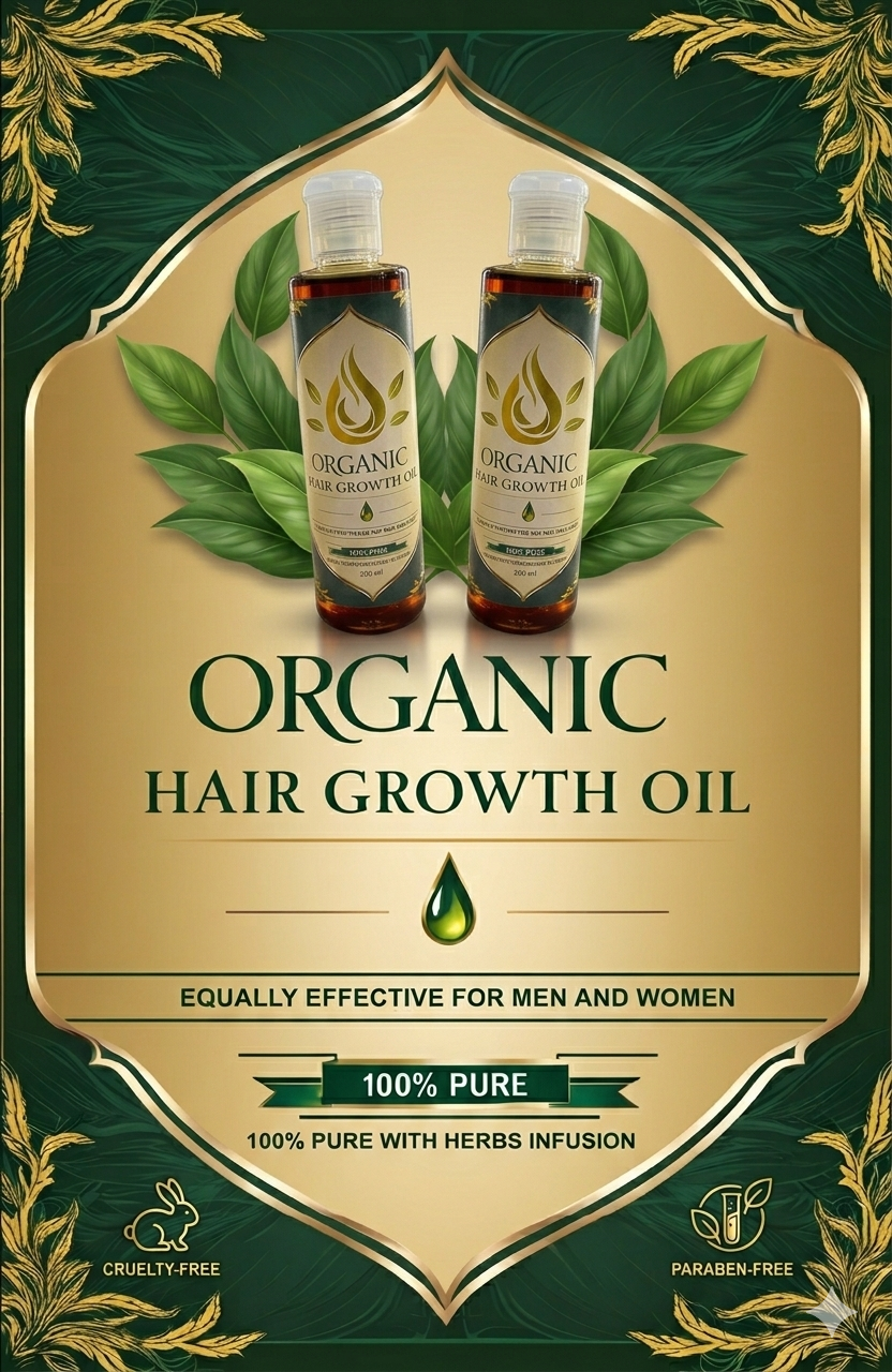 Organic Hair Growth Oil Pack of 2