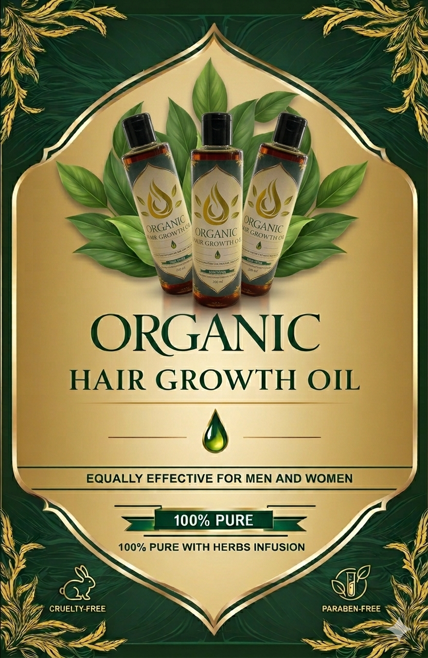 Organic Hair Growth Oil Pack of 3