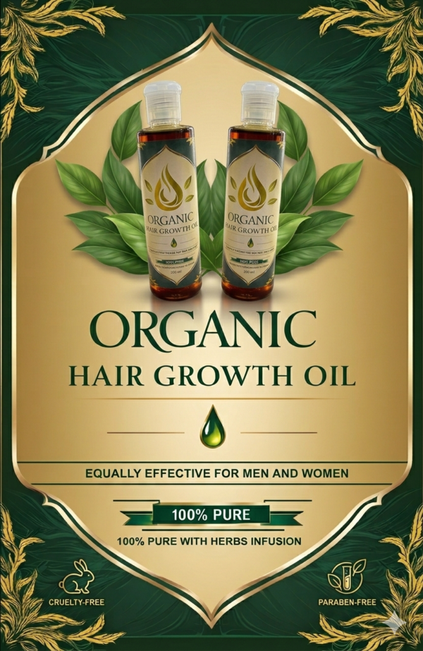 Organic Hair Growth Oil Pack of 2